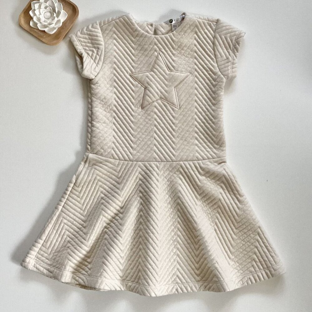 Petit Lem Quilted Shimmery Star Dress